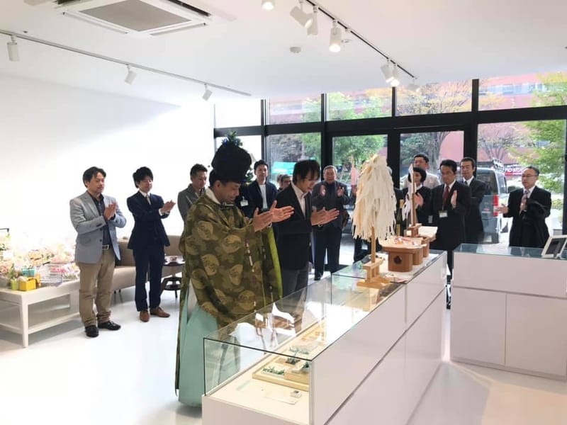 Shop opening ceremony