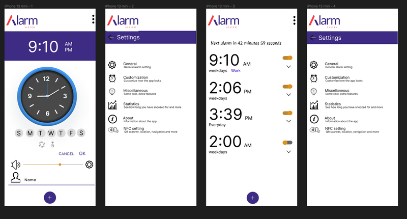 Alarm app using NFC