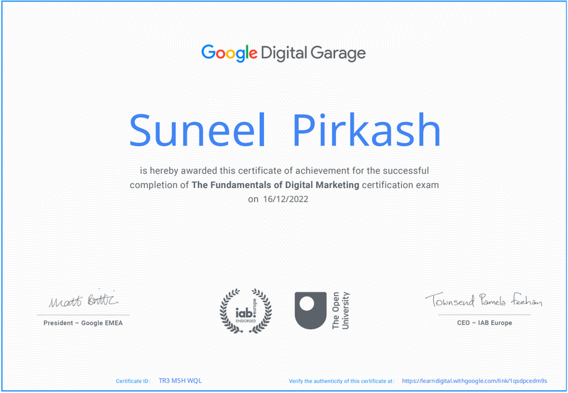 Fundamental of Digital Marketing