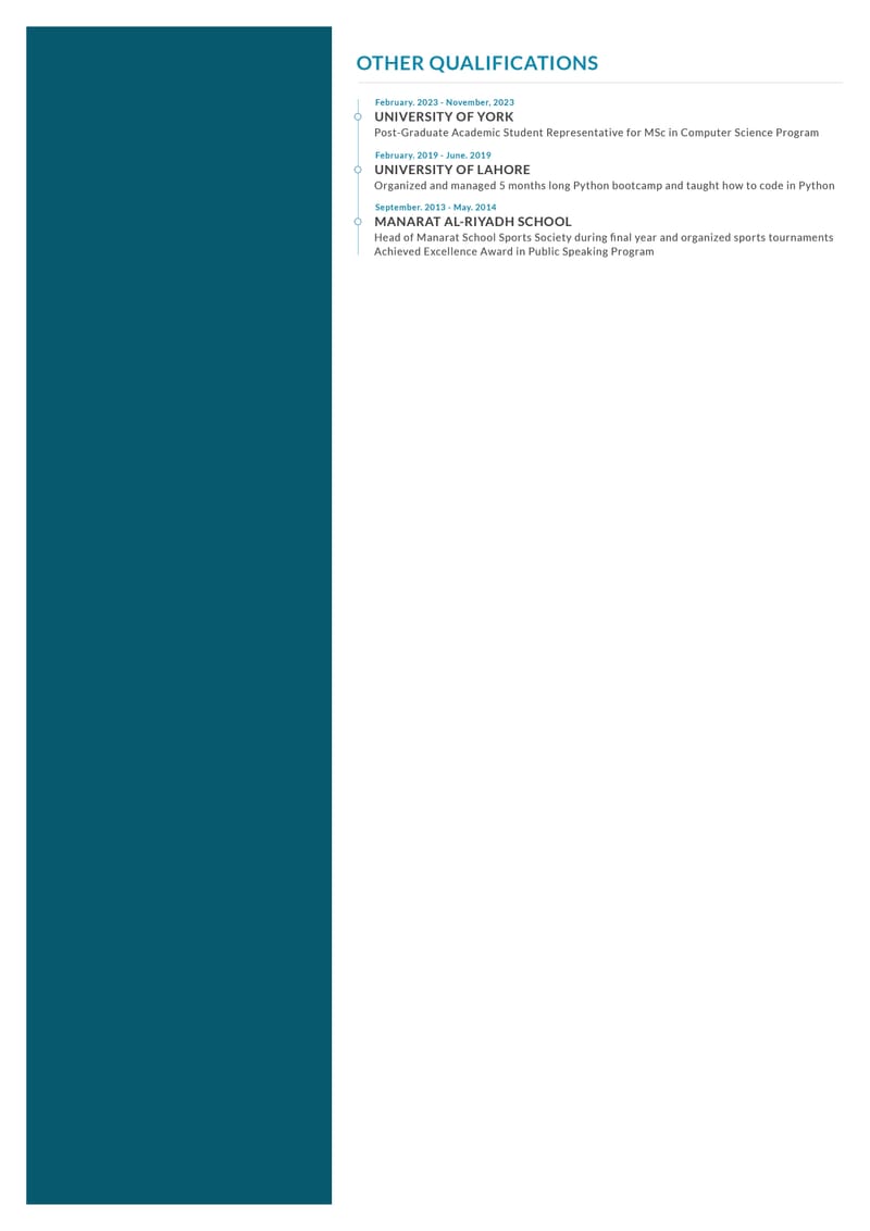 Multi-Page CVs