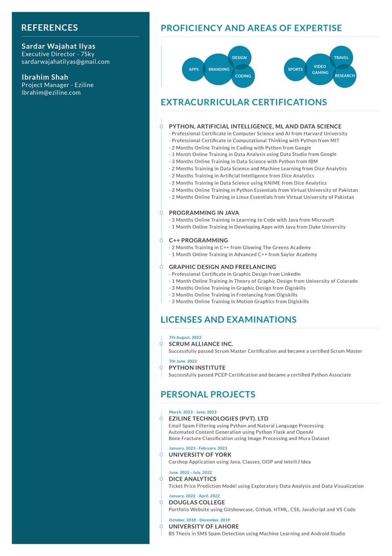 Multi-Page CVs