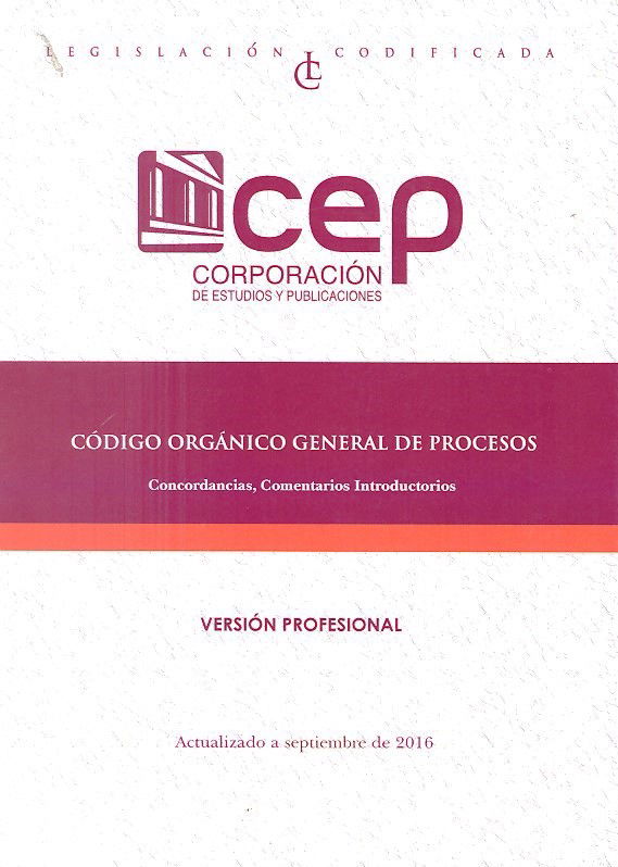 Código Orgánico General de Procesos