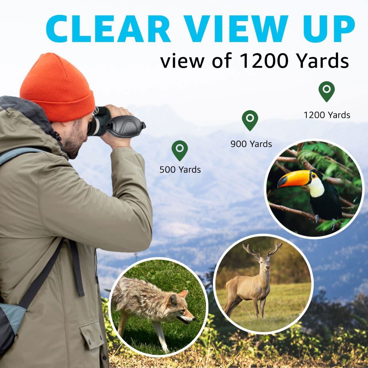 12X50 Monocular Telescope High Power