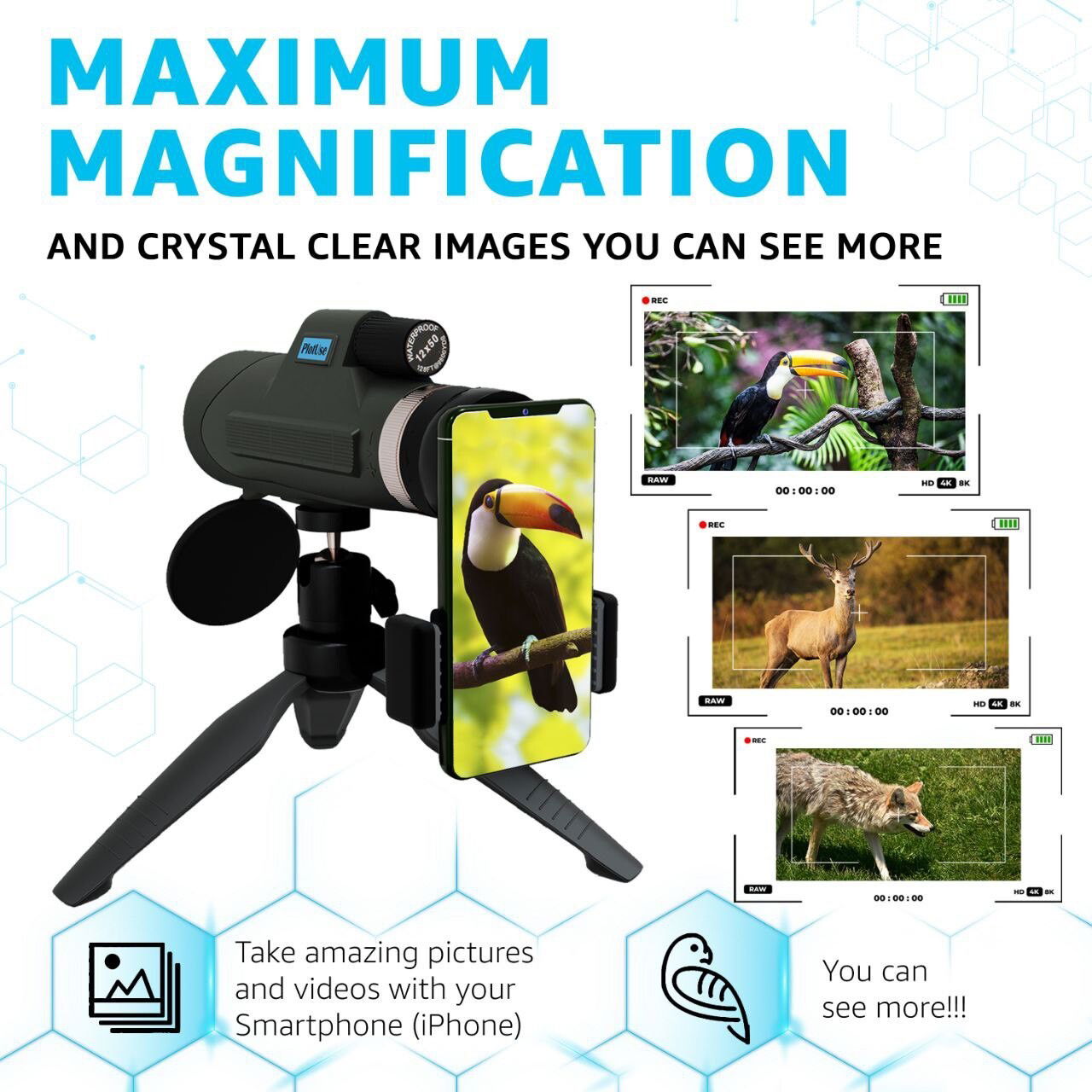 Complete set of 2023 monocular for fantastic shooting