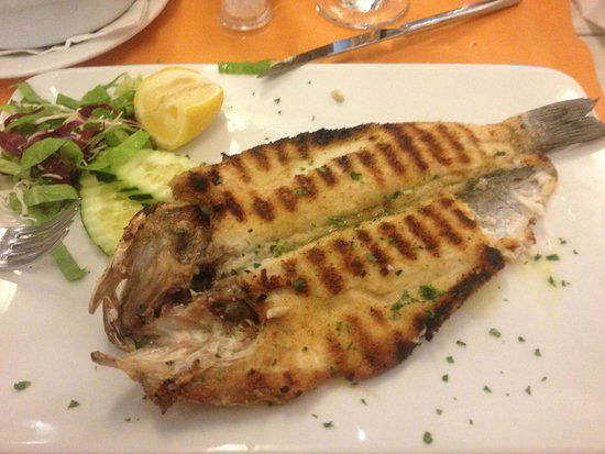 branzino alla griglia con contorno