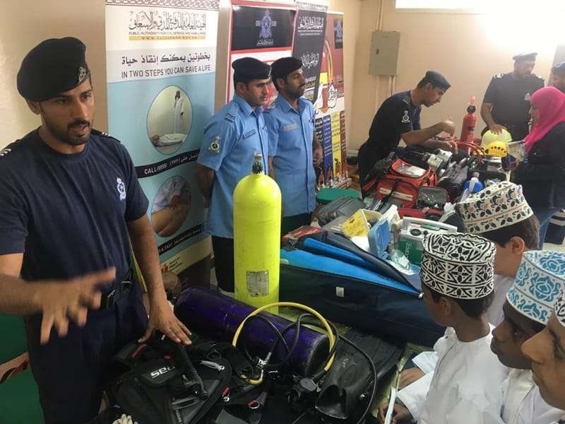 مشاركة المدرسة في الاحتفال باليوم العالمي للدفاع المدني