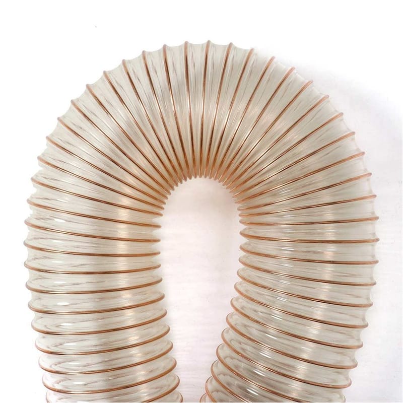 Manguera De Aspiración De Polvo PU 1,5mm - Flexible Y Transparente 1 Metro, Conducto De Extracción Para Taller, Carpintería Y Ventilación (Diámetro 110mm)