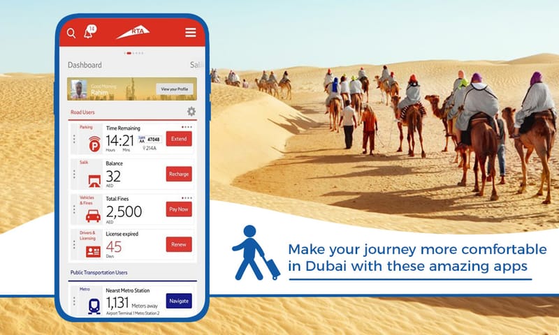 Famous travel apps for traveling in Dubai