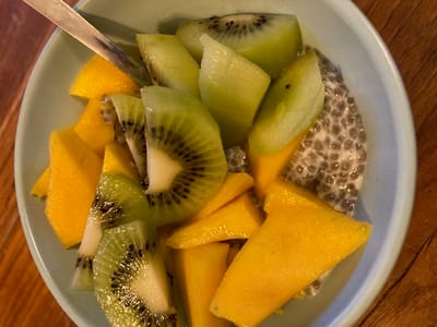 Pudding de chia mangue / kiwi