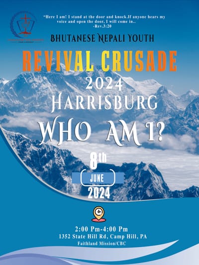 Bhutanese Nepalese Revival Crusade 2024 HARRISBURG