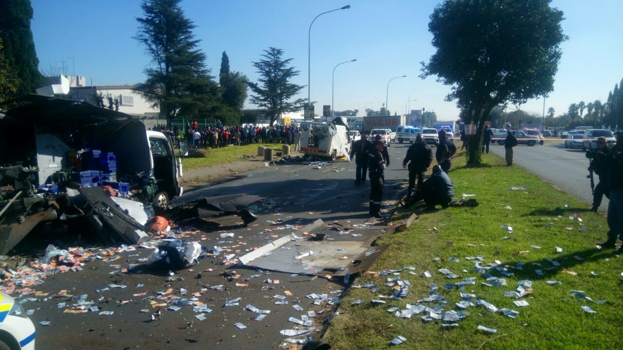 POLICE ARREST FOUR SUSPECTS FOR CASH IN TRANSIT HEIST THURSDAY MORNING.