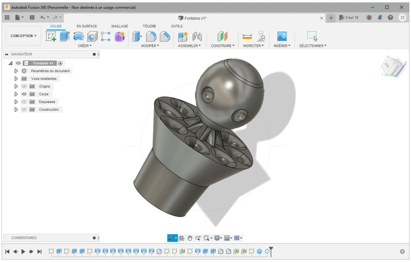 Création de pieces en 3D