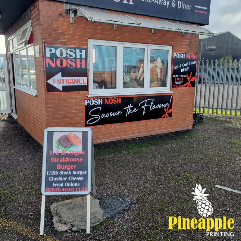 Advertising, Safety, Shop front or Welcome boards for events