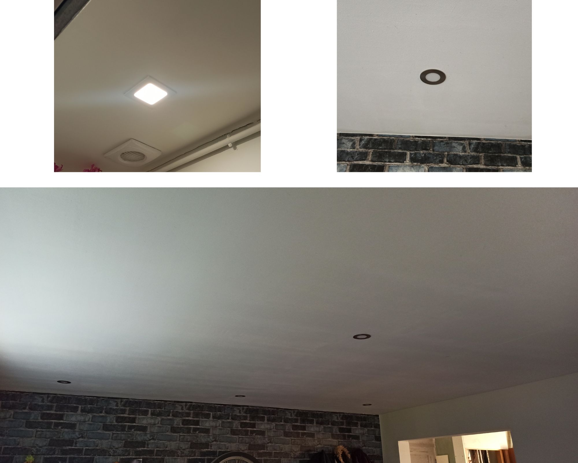 Spot encasté en faux plafond