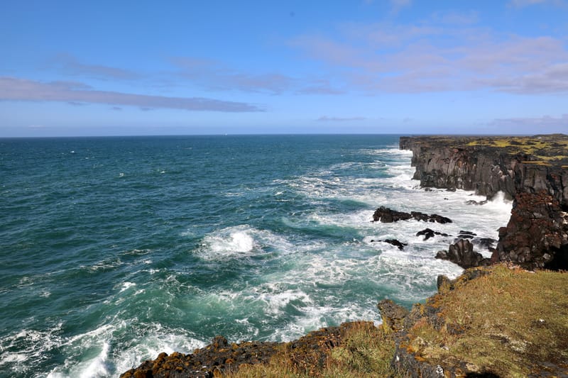 2. Fjord de l'Ouest 1 : Péninsule de Snaefellsnes, Snaefellsjokull, Arnarstapi, Kirkjokull, Grundarfjorour, Stykkisholmur