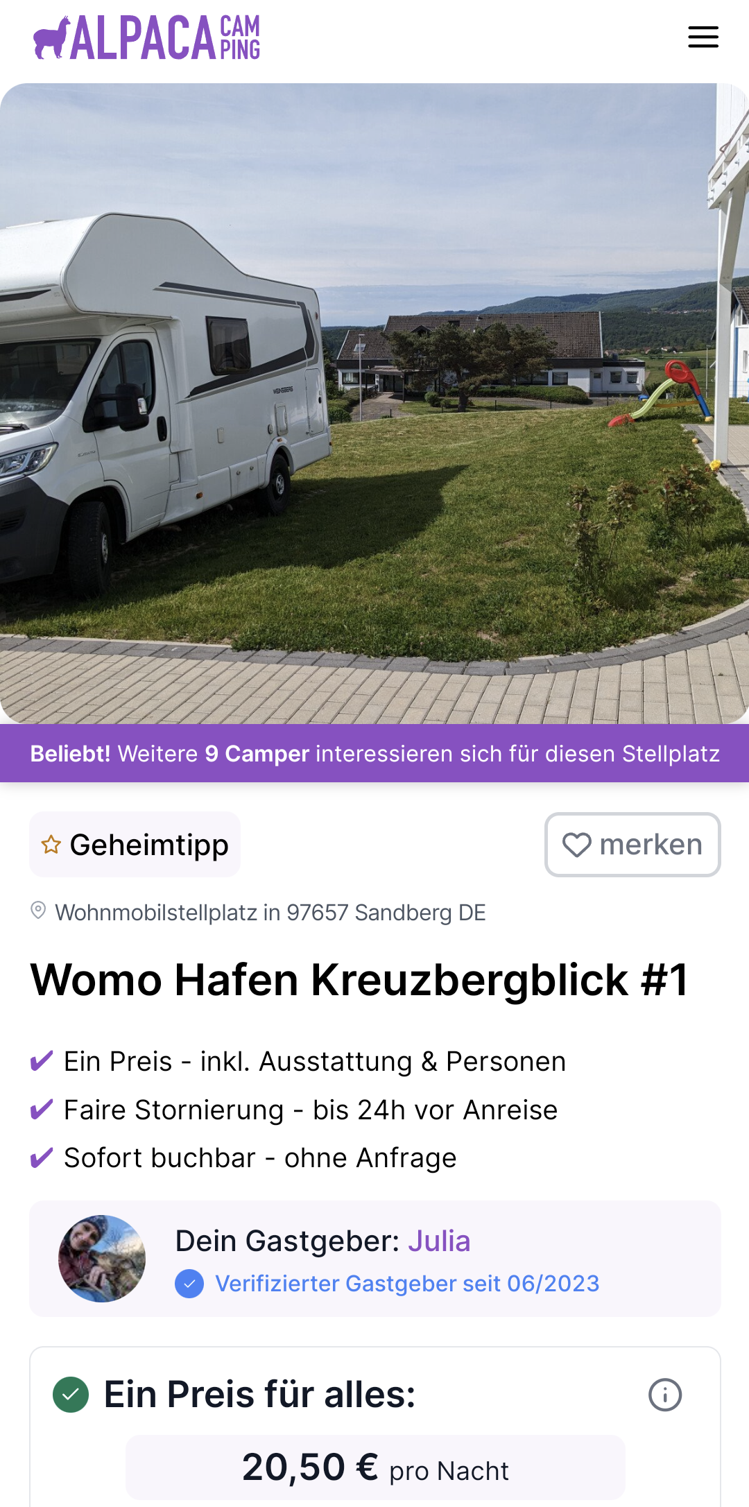 Wohnmobil Stellplätze