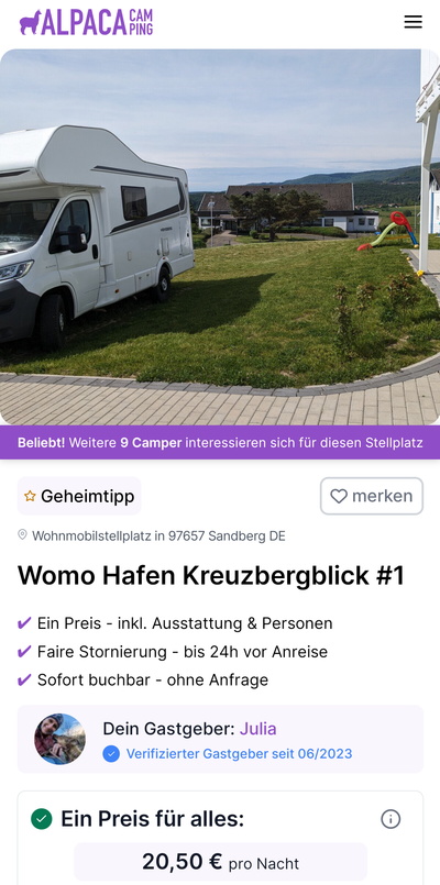 Wohnmobil Stellplätze