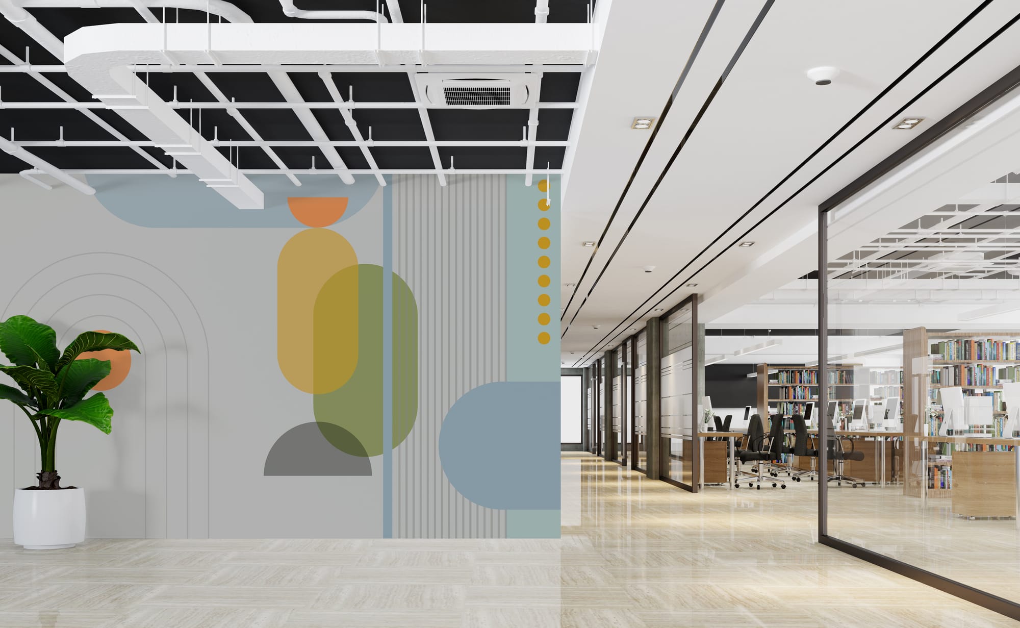 פינות עבודה, בתי מלון, חדרי ישיבות, לובי, סטודיו, מרחבי למידה