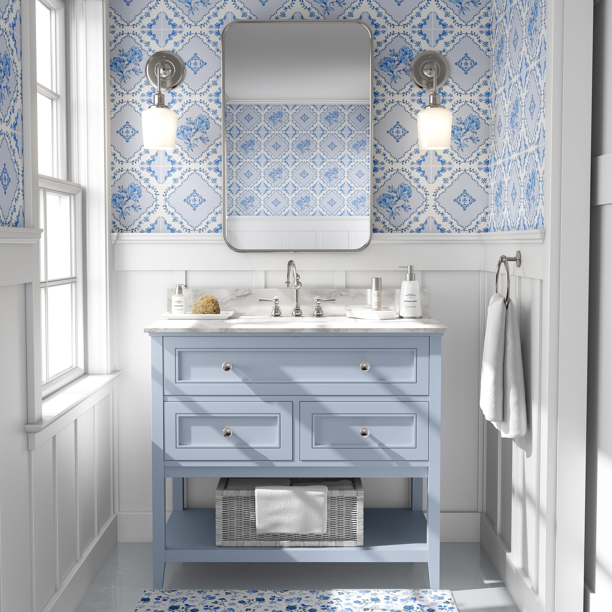 טפטים לחדרי רחצה, אמבטיה ואריחים