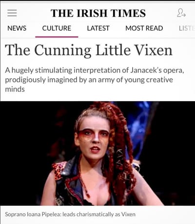 The Irish Times: ‘The Cunning Little Vixen’ review