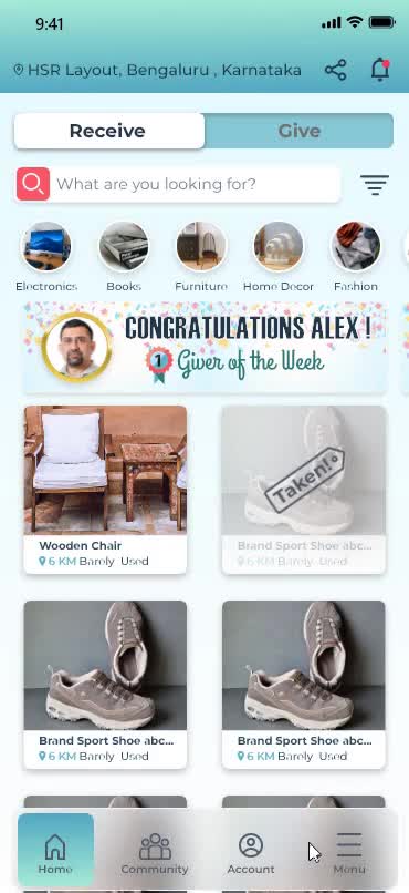 APP DESIGN FOR SHARING GOODS IN COMMUNITY 