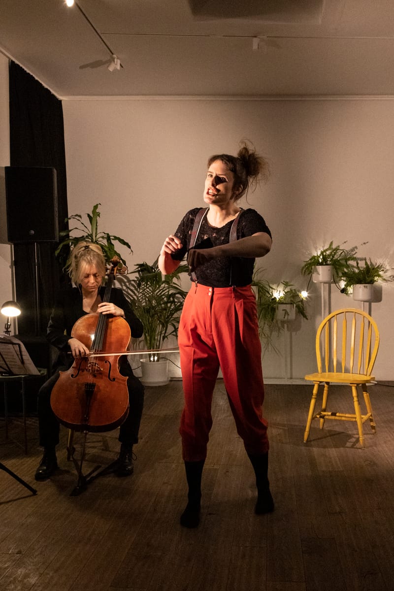 Stills from a work in progress: chambre opera Ástin ein taugahrúga, enginn dans við Ufsaklett (Love, a nervous brakedown - no dance at Pollock's cliff)