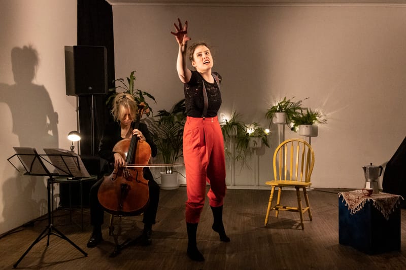 Stills from a work in progress: chambre opera Ástin ein taugahrúga, enginn dans við Ufsaklett (Love, a nervous brakedown - no dance at Pollock's cliff)