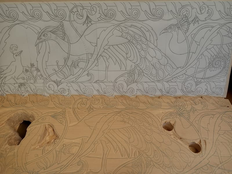 Work in progress: The Peacocks of Walter Crane