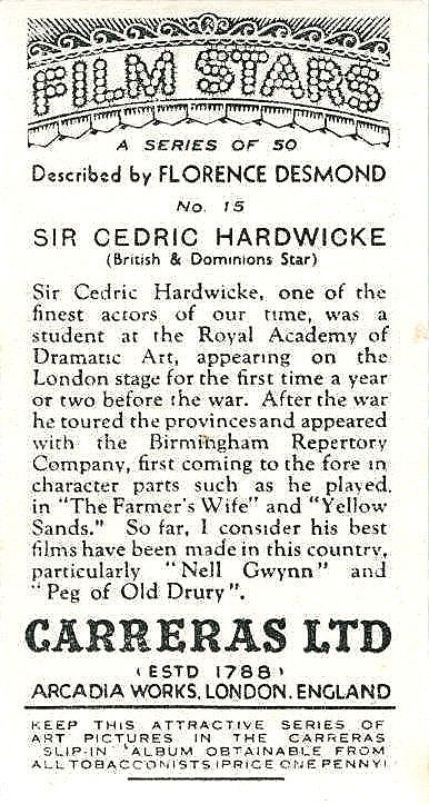 SIR CEDRIC HARDWICKE