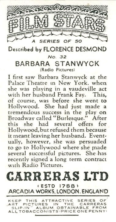 BARBARA STANWYCK