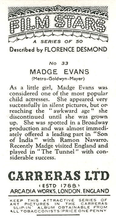 MADGE EVANS