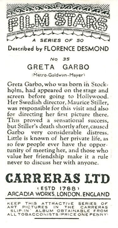 GRETA GARBO