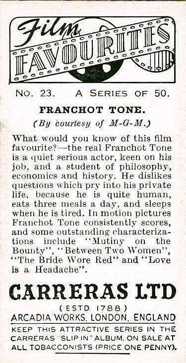 FRANCHOT TONE