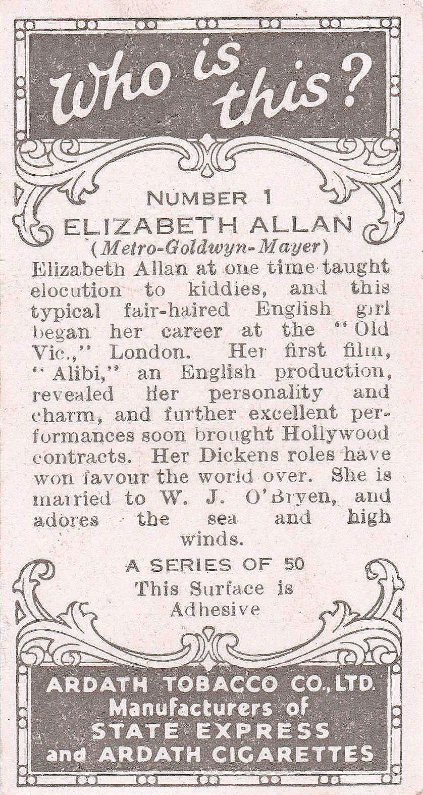 ELIZABETH ALLAN