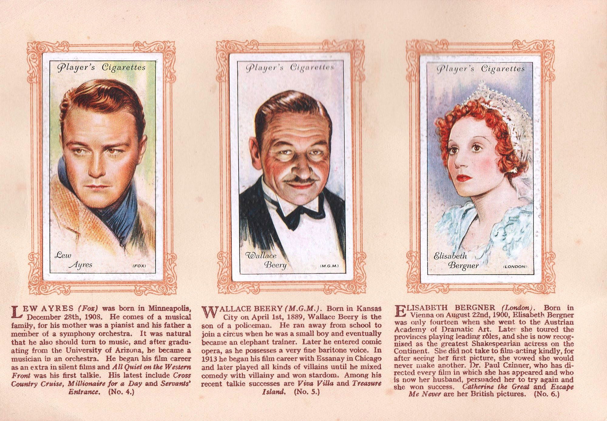 LEW AYRES - WALLACE BEERY - ELIZABETH BERGNER