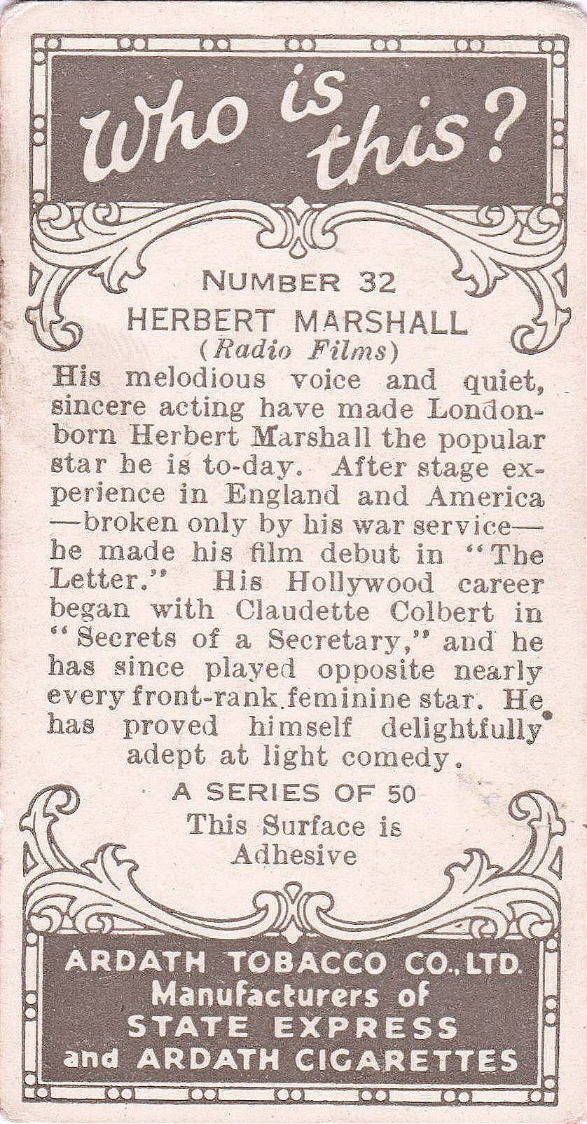 HERBERT MARSHALL