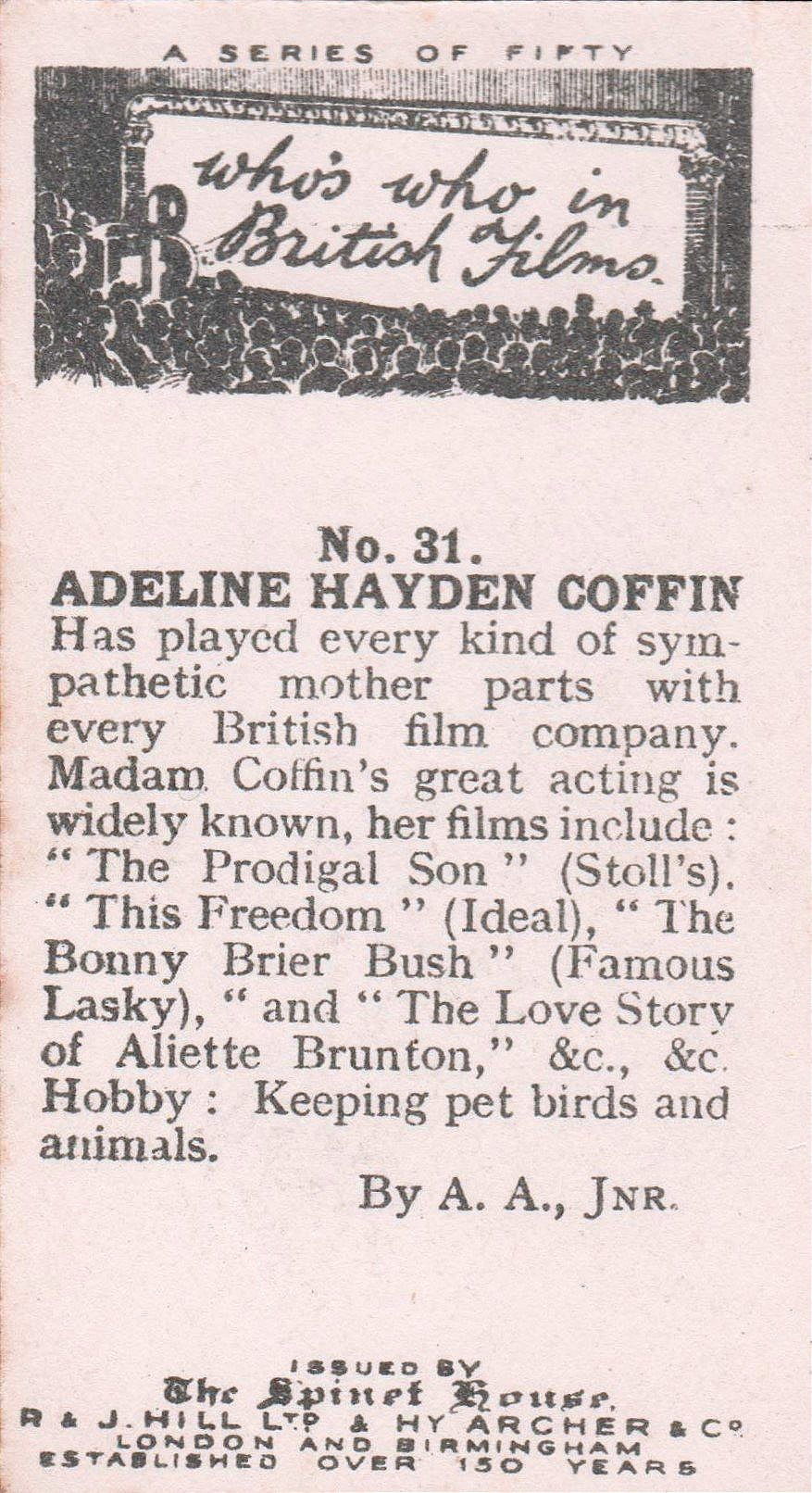 ADELINE HAYDEN COFFIN