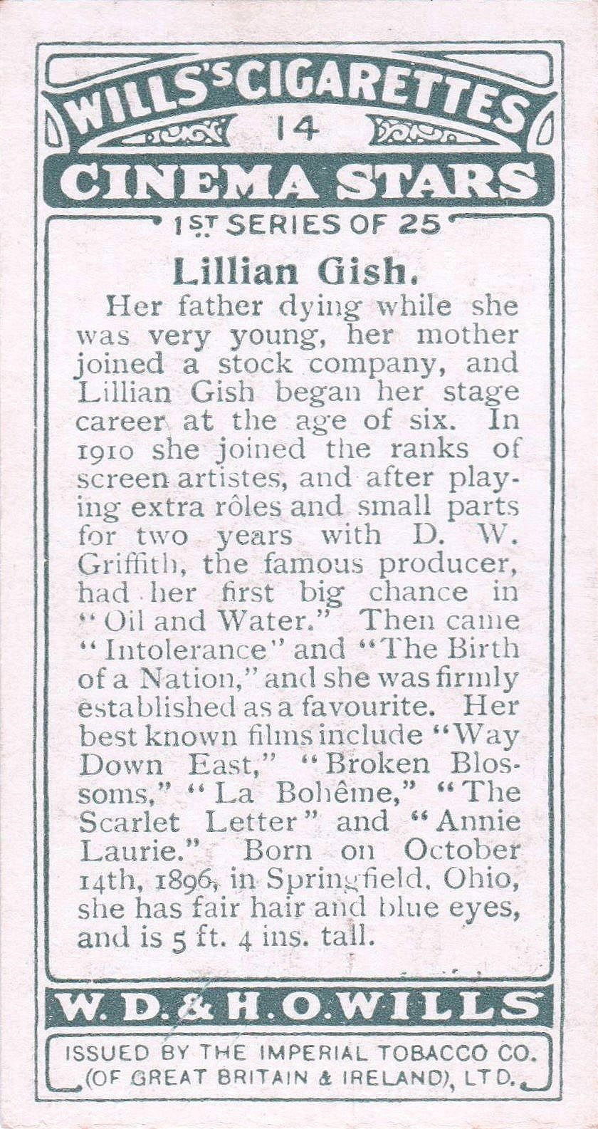 LILLIAN GISH