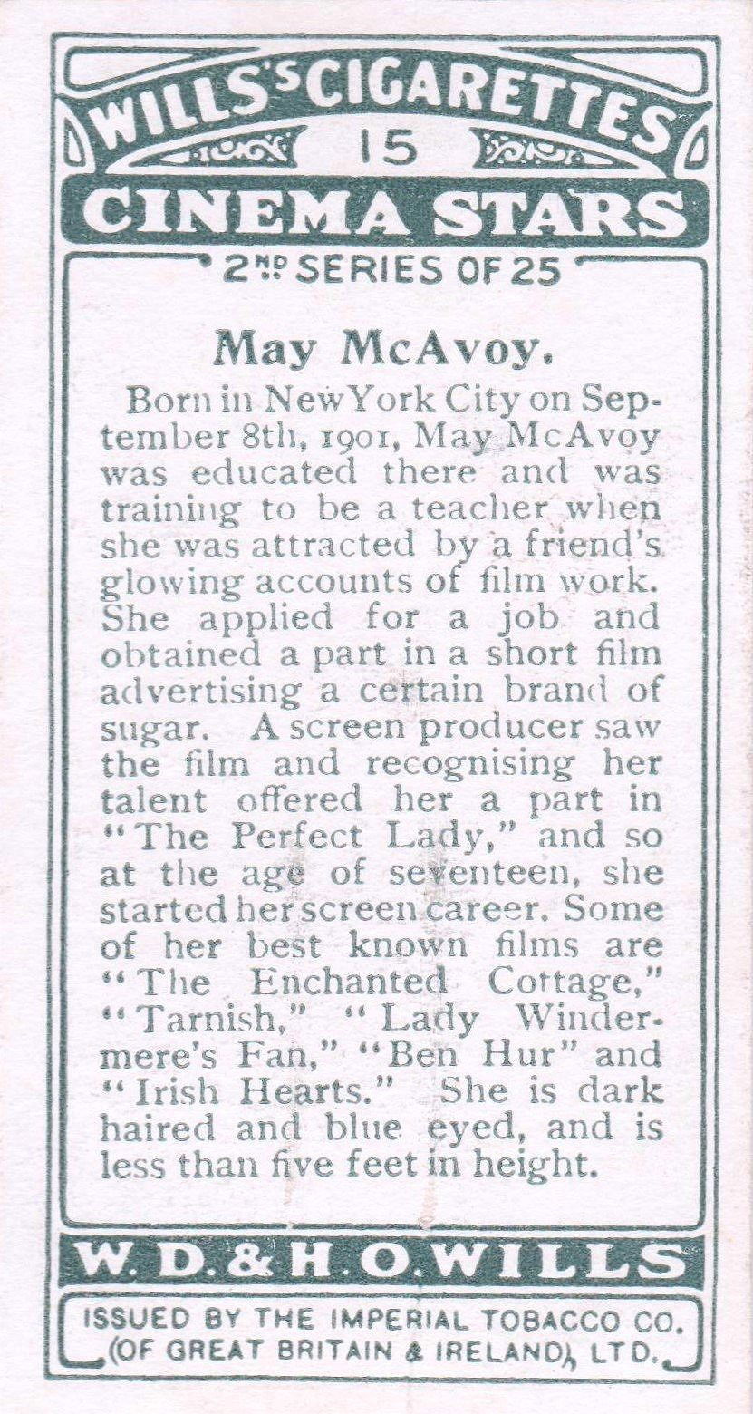 MAY McAVOY