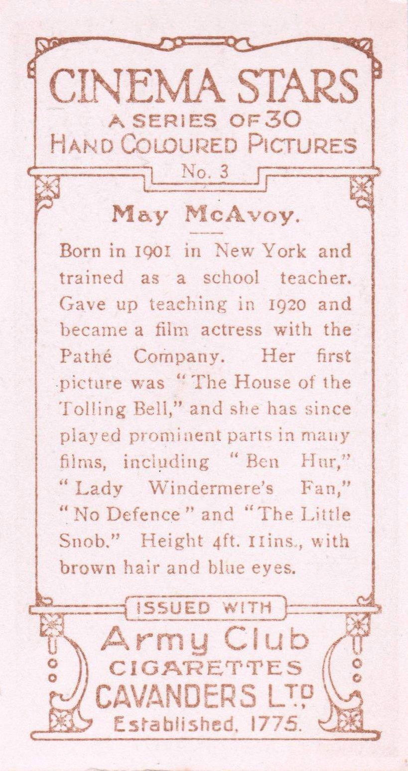 MAY McAVOY