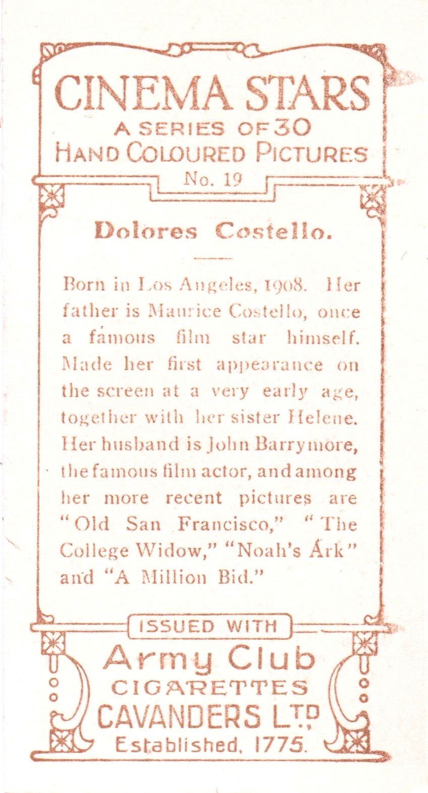 DOLORES COSTELLO