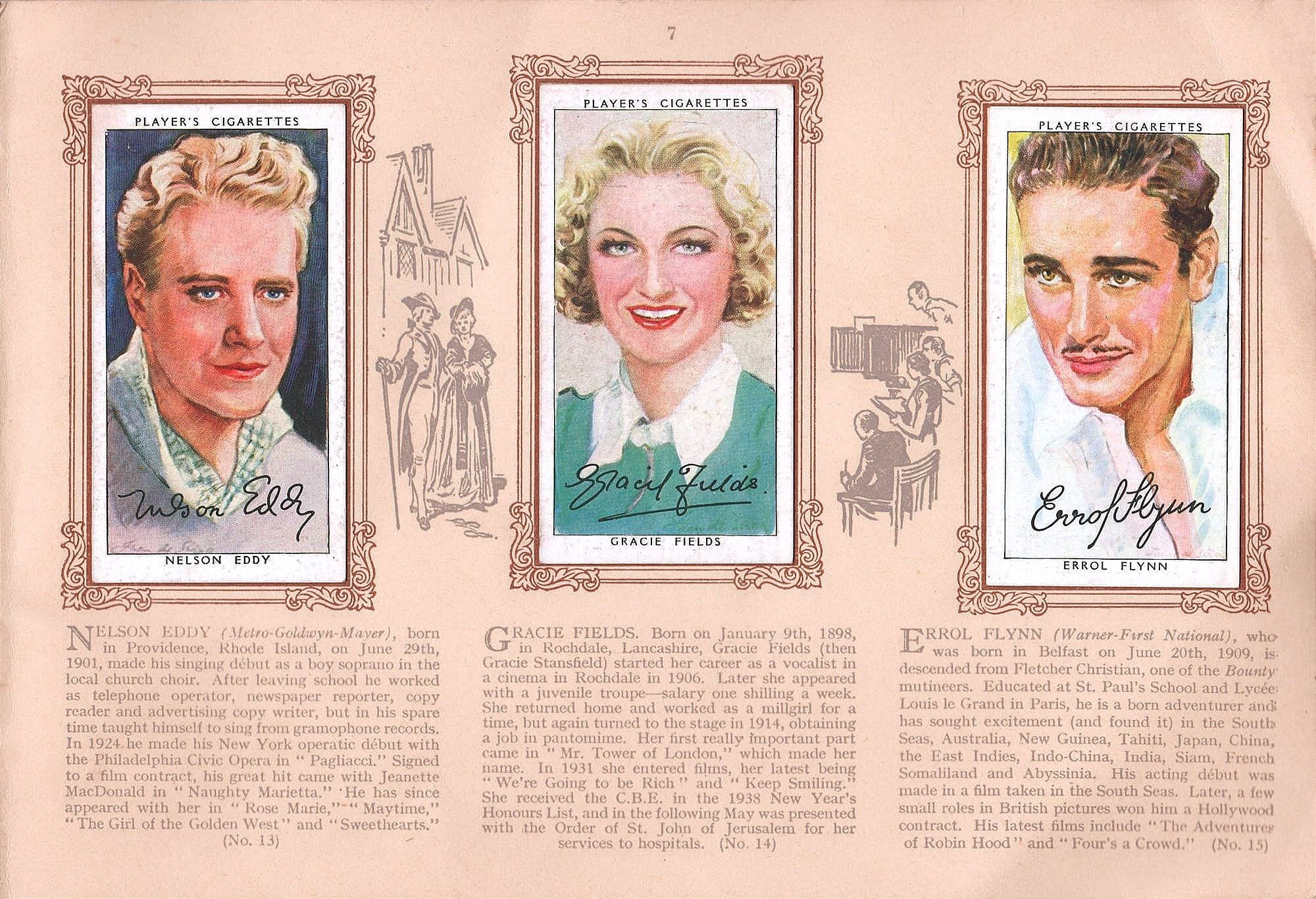 NELSON EDDY - GRACIE FIELDS - ERROL FLYNN