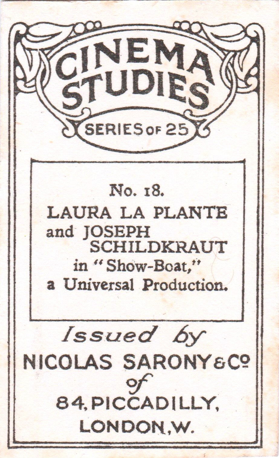 LAURA LA PLANTE and JOSEPH SCHILDKRAUT in " Show-Boat," a Universal Production.