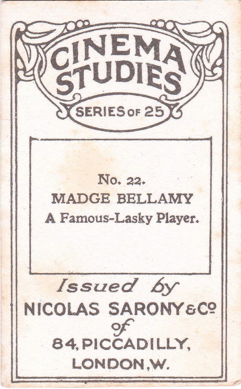 MADGE BELLAMY A Famous-Lasky Player.