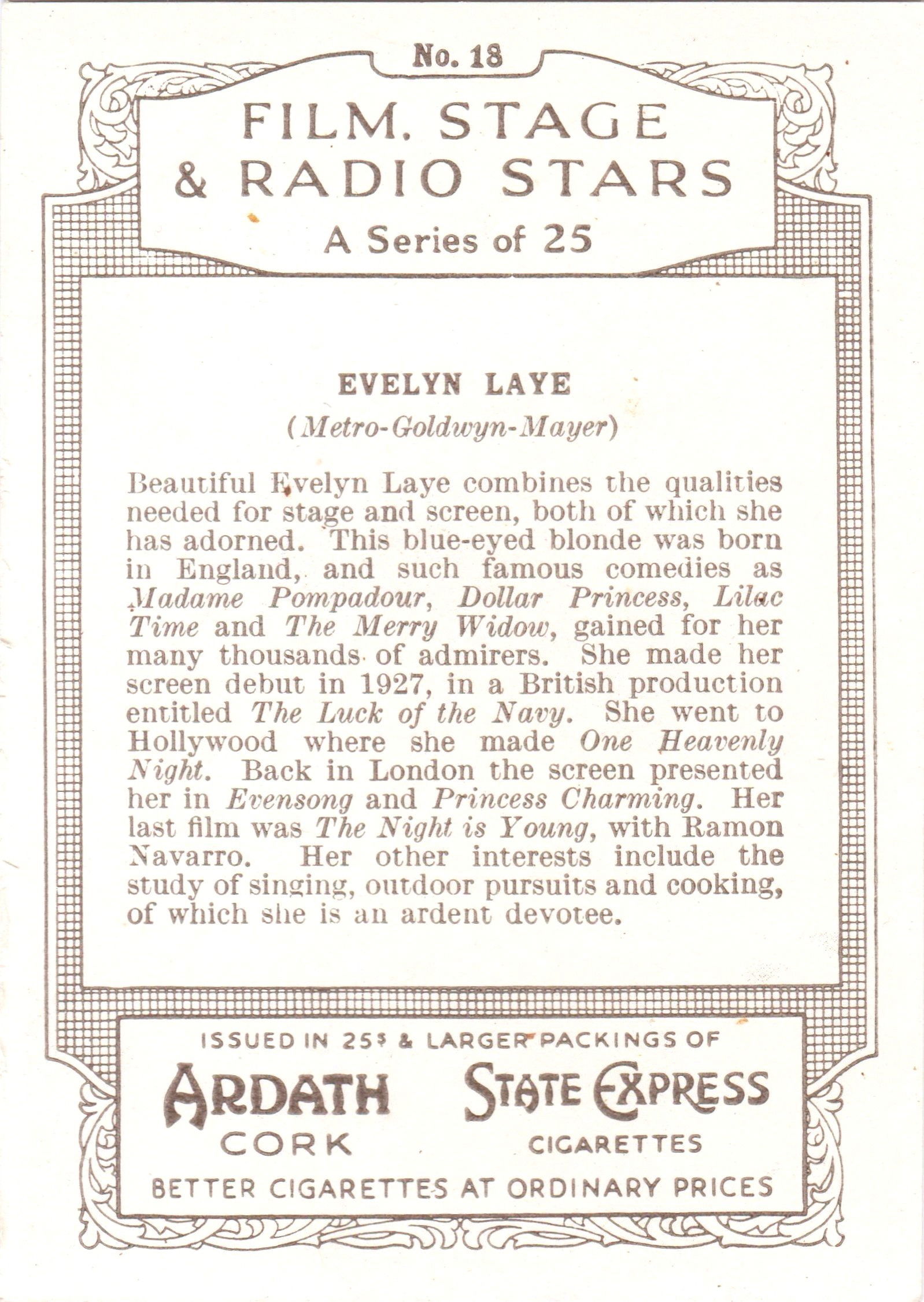 EVELYN LAYE