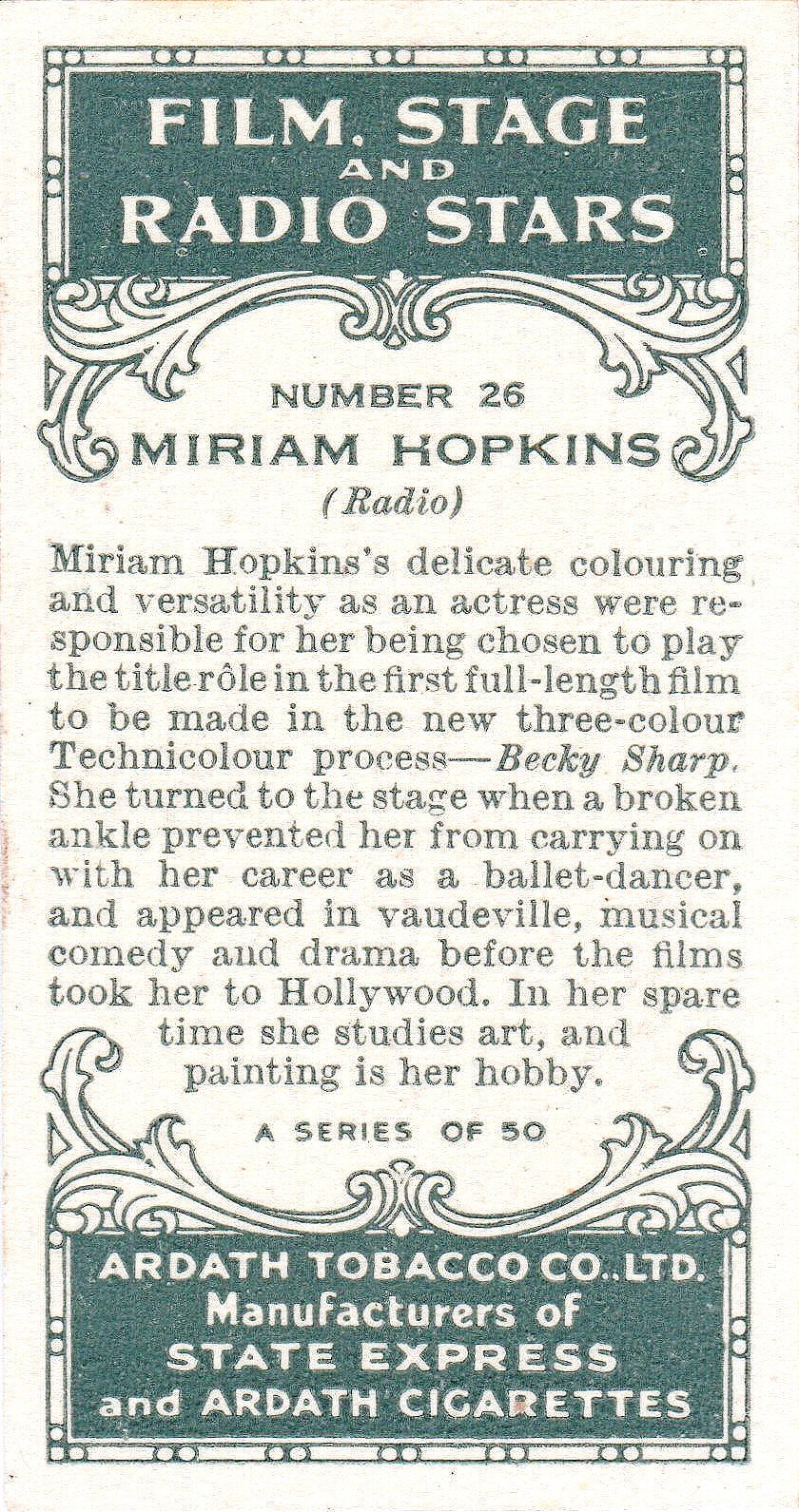 MIRIAM HOPKINS