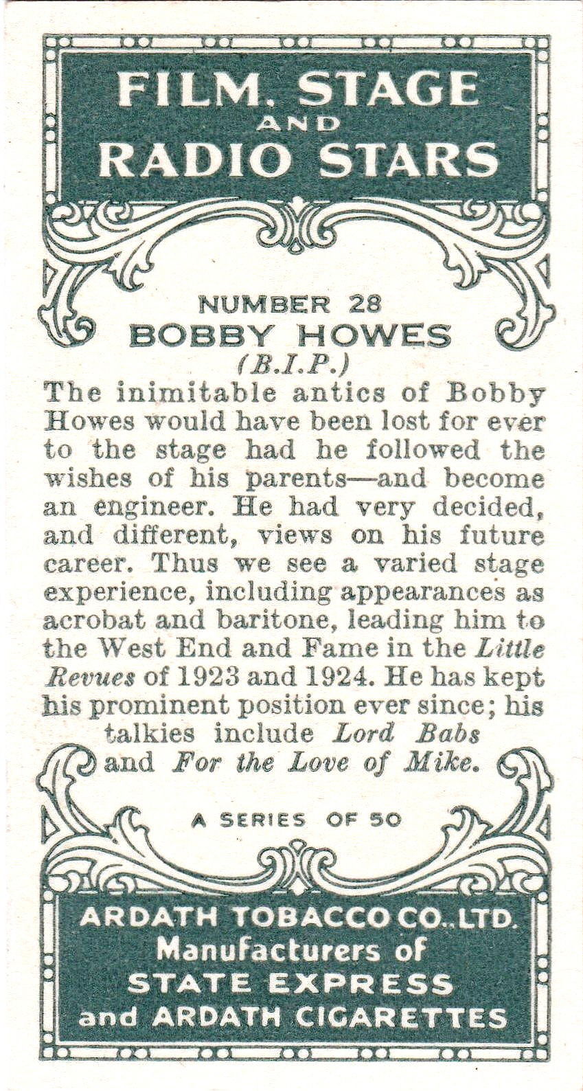 BOBBY HOWES
