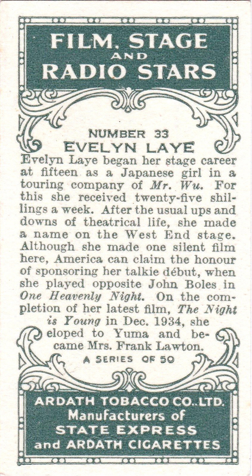 EVELYN LAYE