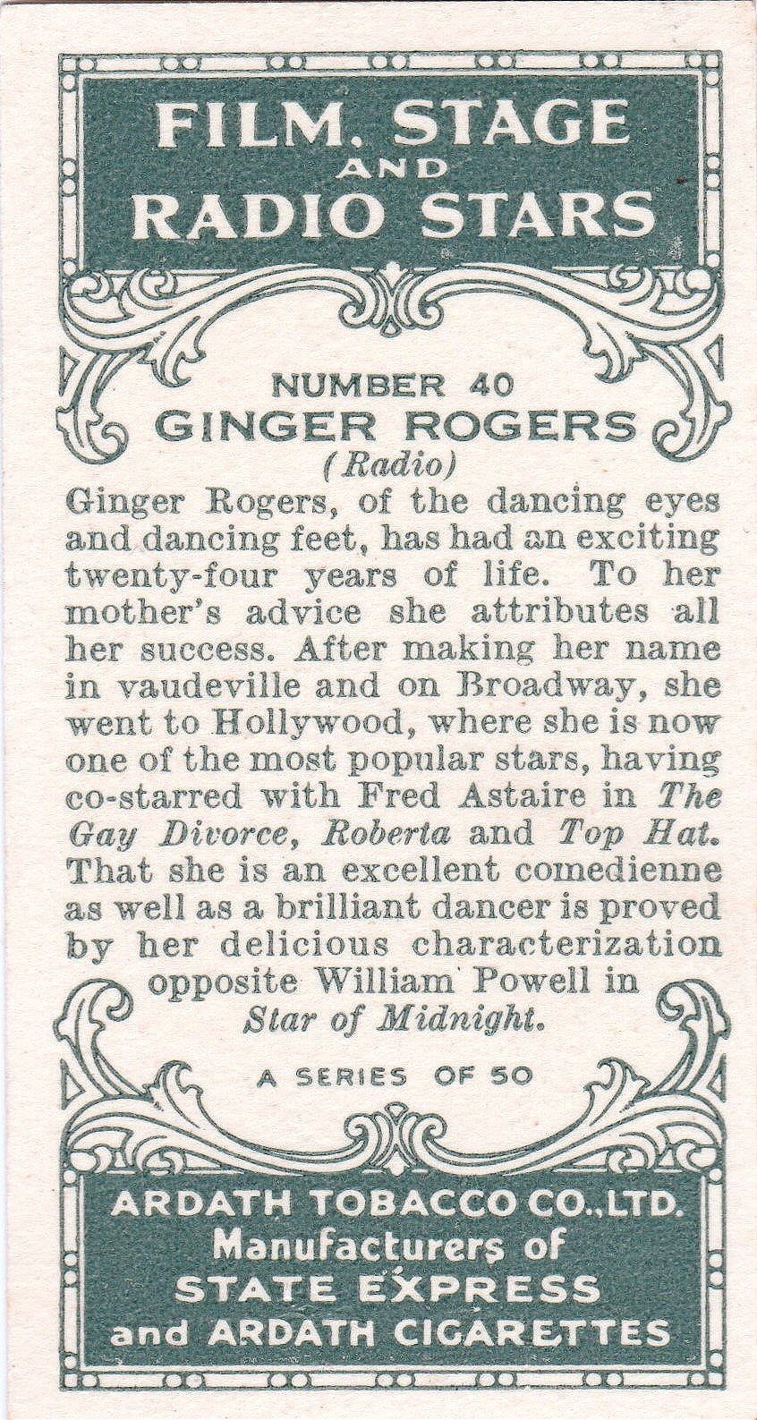 GINGER ROGERS