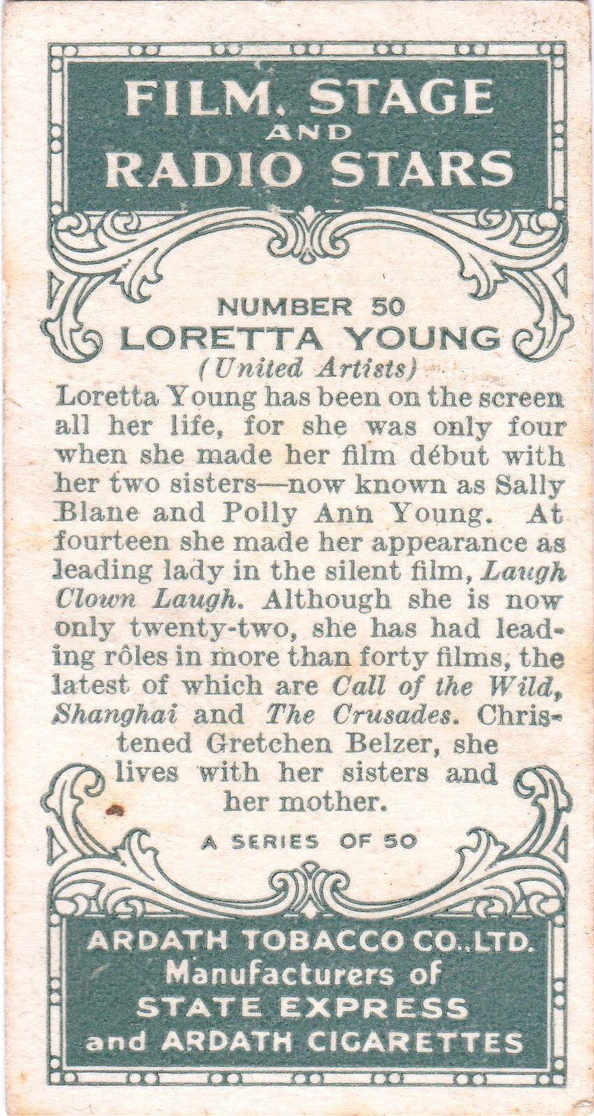 LORETTA YOUNG
